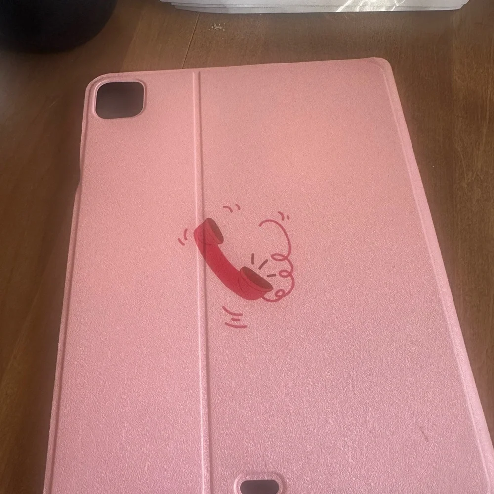 Pink Tablet Case with Scream Design